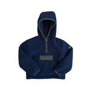 Save the Duck Kids Navy Blue Fleece Pullover Hoodie Size 4
